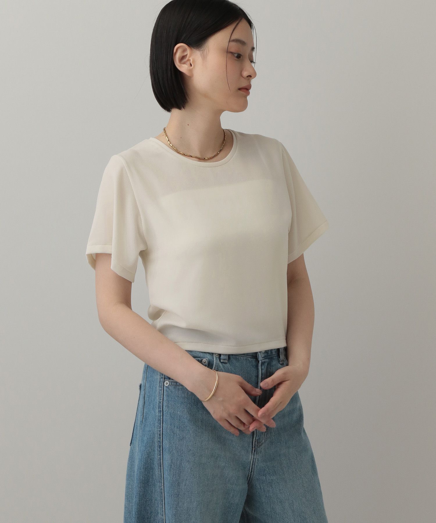 A part by 「ソフトジョーゼットＴ」|Tシャツ・カットソー|オフホワイト