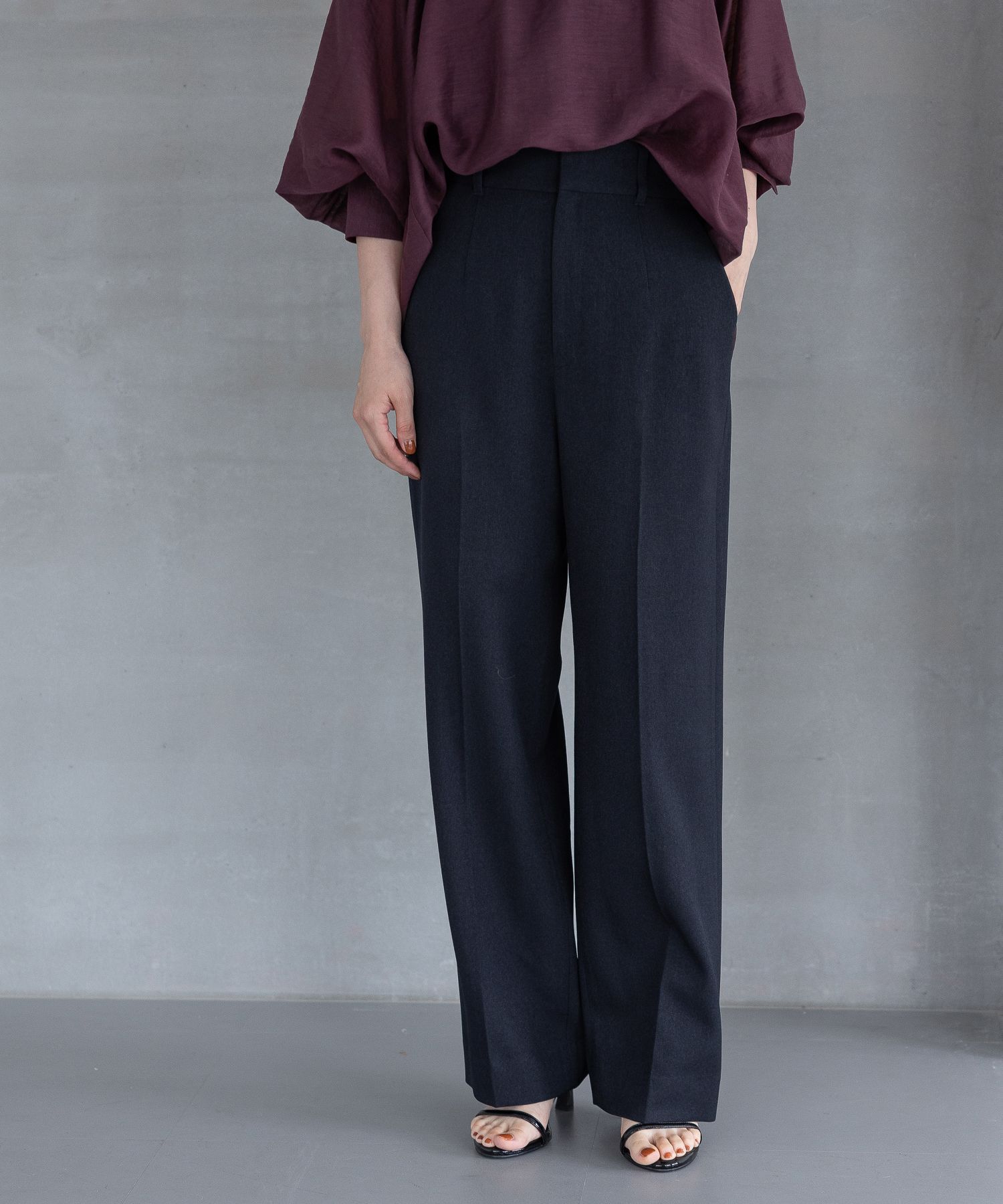 A part by 「【セットアップ対応】Ｗライクストレートパンツ」|スラックス|