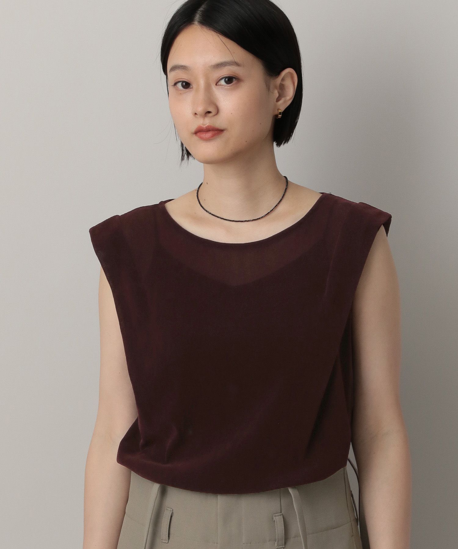 A part by 「ベロアタックスリーブノースリーブ」|Tシャツ・カットソー|