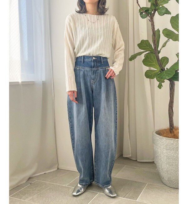 LOWRYS FARM「ジャガードフリンジＬＳ」|Tシャツ・カットソー|