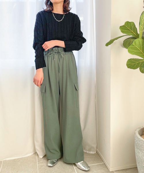 LOWRYS FARM「ジャガードフリンジＬＳ」|Tシャツ・カットソー|