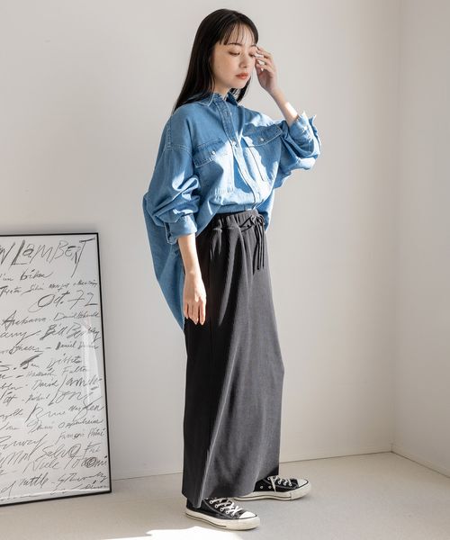 LOWRYS FARM「カットリブタイトスカート」|スカート|