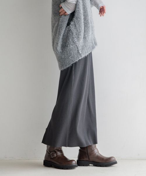 LOWRYS FARM「カットリブタイトスカート」|スカート|GRY9