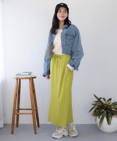 LOWRYS FARM「カットリブタイトスカート」|スカート|