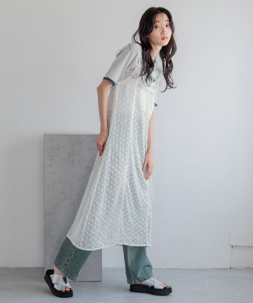 LOWRYS FARM「フラワーシアーキャミワンピ」|ワンピース|