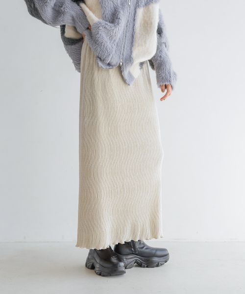 LOWRYS FARM「シャイニーベロアタイトスカート」|スカート|