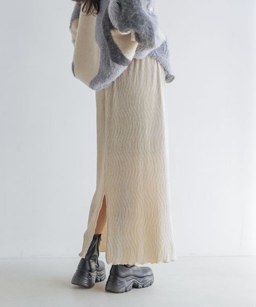 LOWRYS FARM「シャイニーベロアタイトスカート」|スカート|