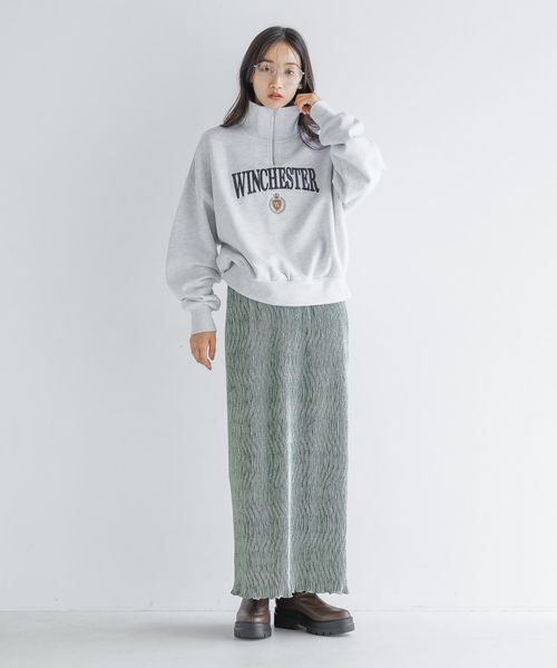 LOWRYS FARM「シャイニーベロアタイトスカート」|スカート|