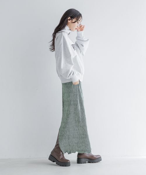 LOWRYS FARM「シャイニーベロアタイトスカート」|スカート|