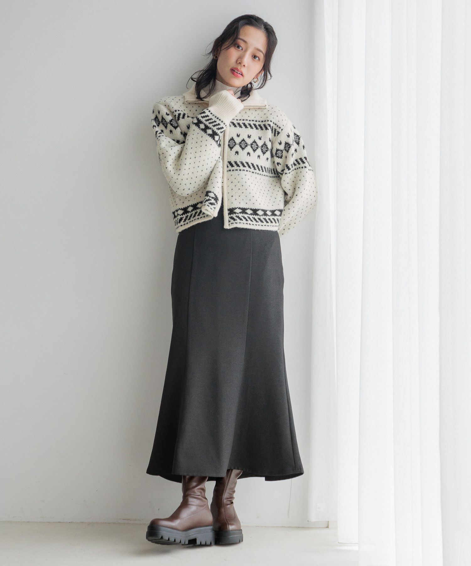 LOWRYS FARM「ウールライクマーメイドＳＫ２」|スカート|