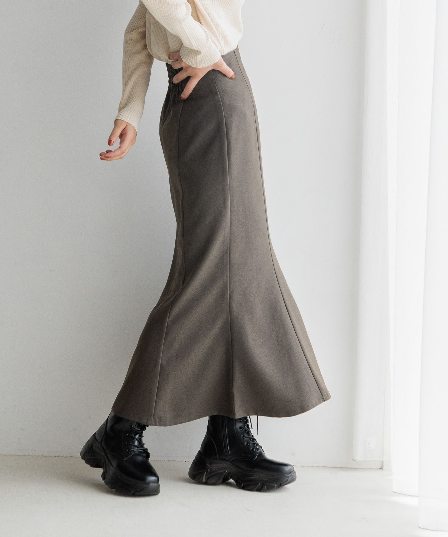 LOWRYS FARM「ウールライクマーメイドＳＫ２」|スカート|