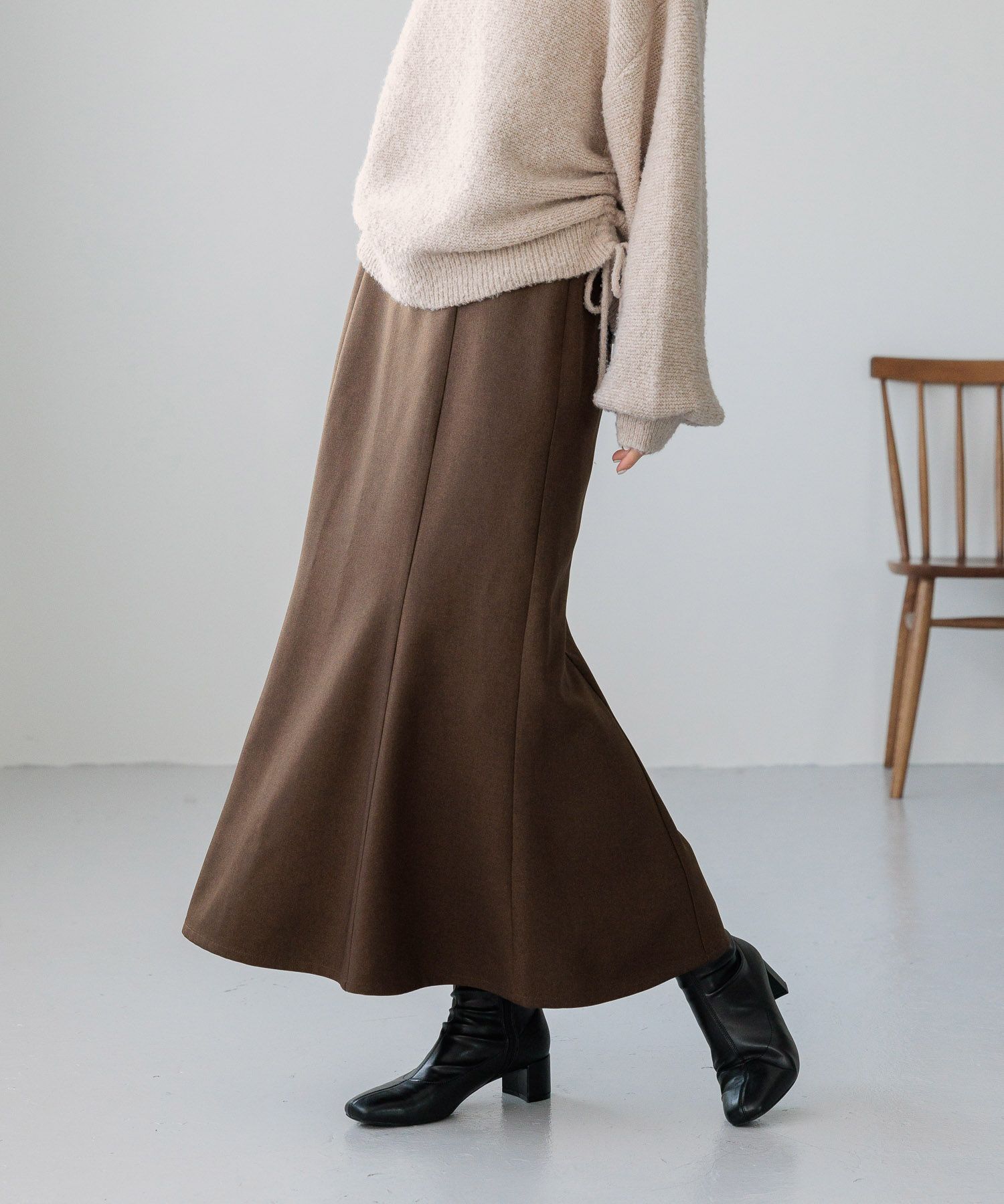 LOWRYS FARM「ウールライクマーメイドＳＫ２」|スカート|BRN8