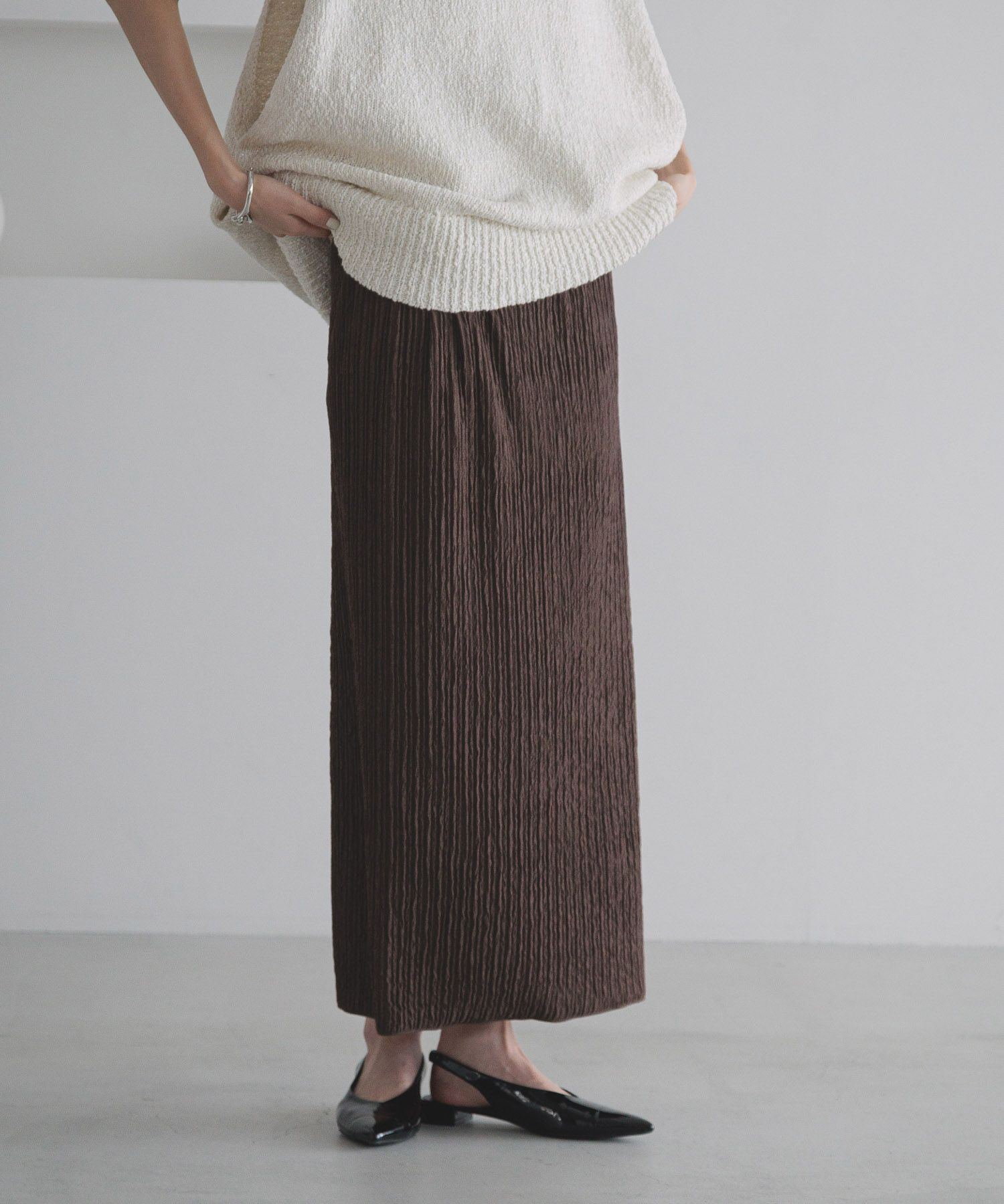 LOWRYS FARM「ジャガードプリーツスカート」|スカート|