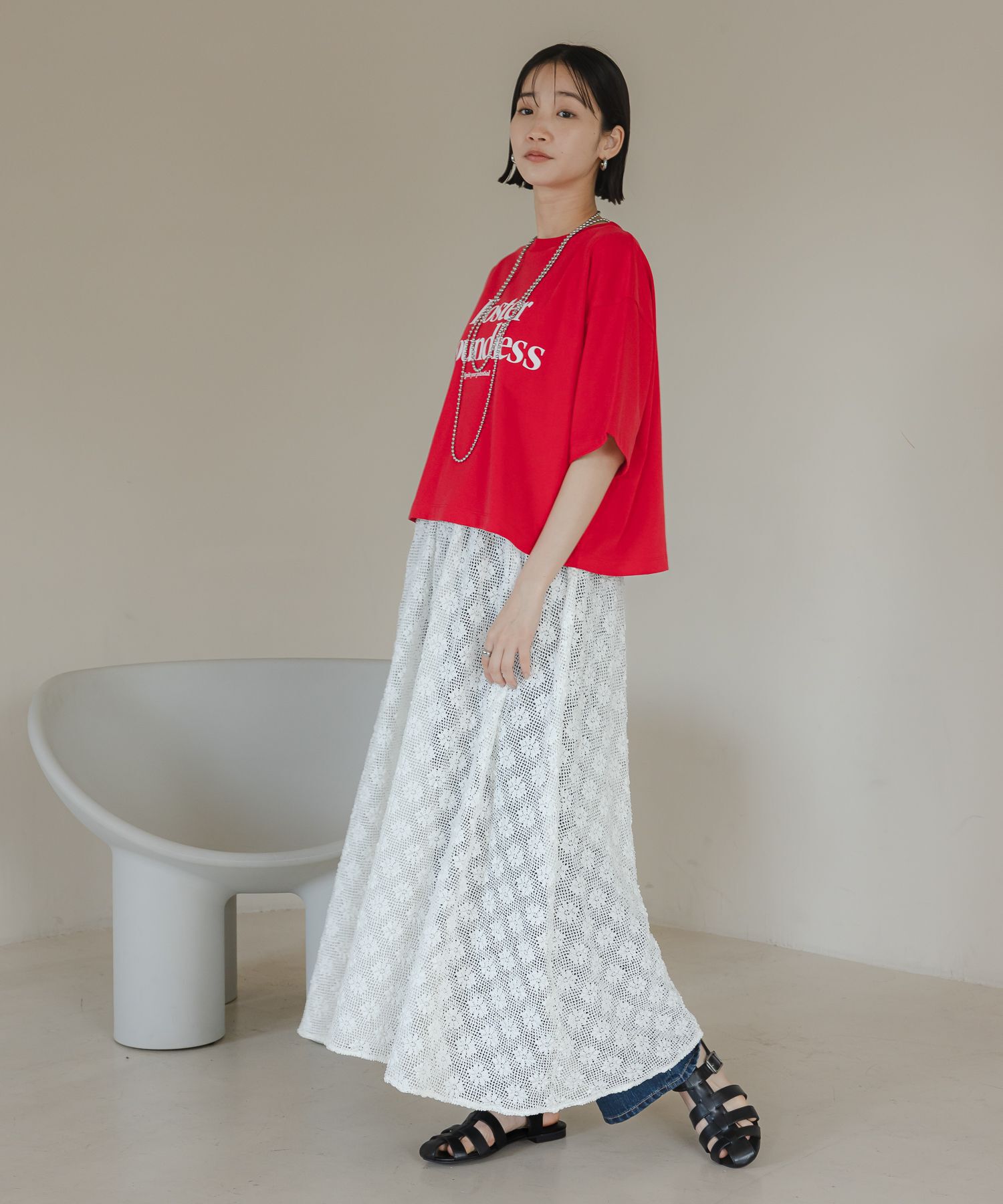 LOWRYS FARM「ショートロゴＰＴＳＳ」|Tシャツ・カットソー|