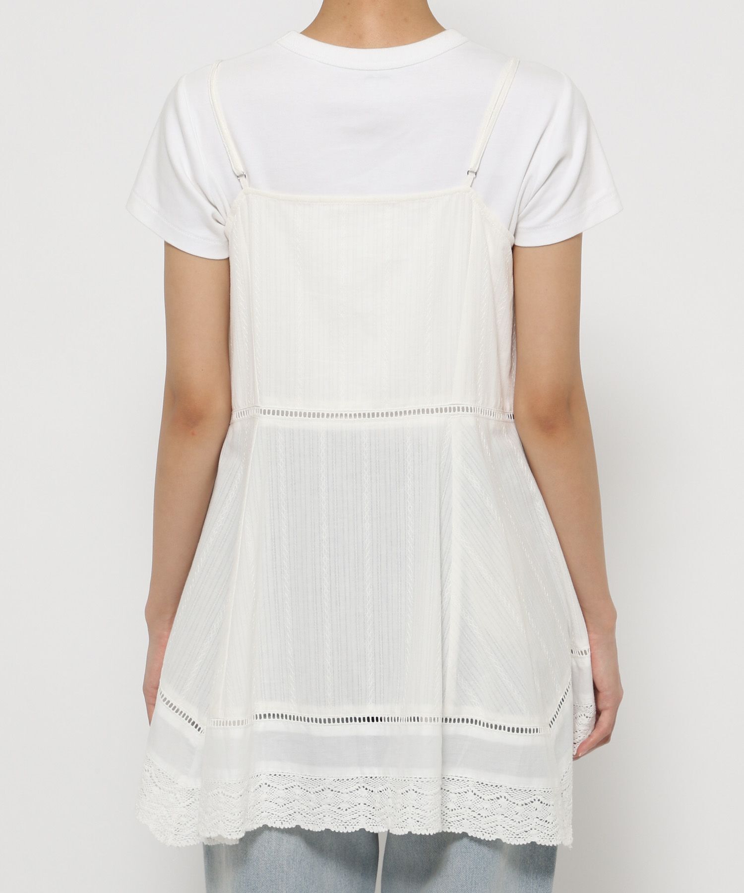 LOWRYS FARM「2WAYコットンレースミニワンピース」|ワンピース|