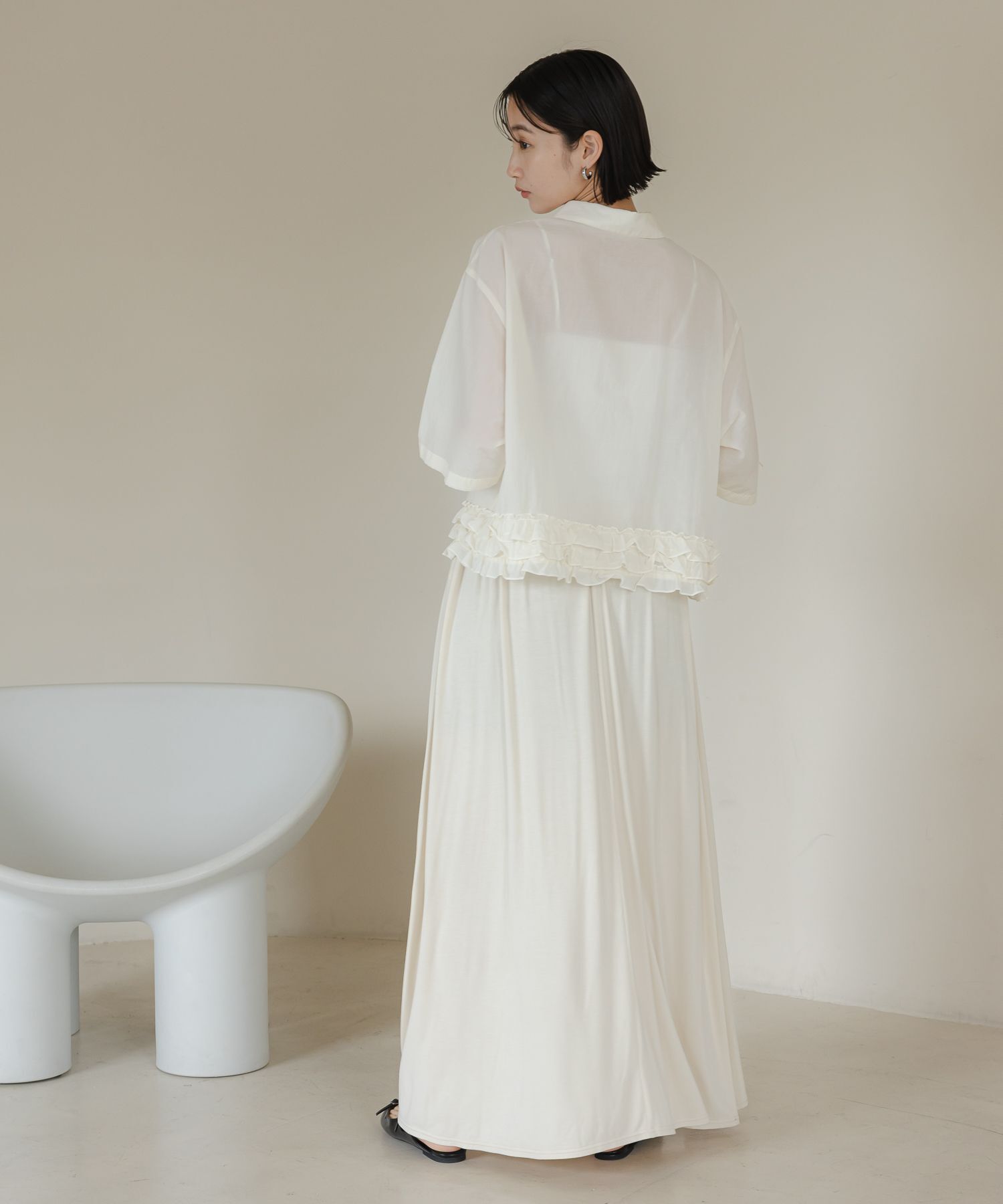 LOWRYS FARM「カットギャザーロングスカート」|スカート|