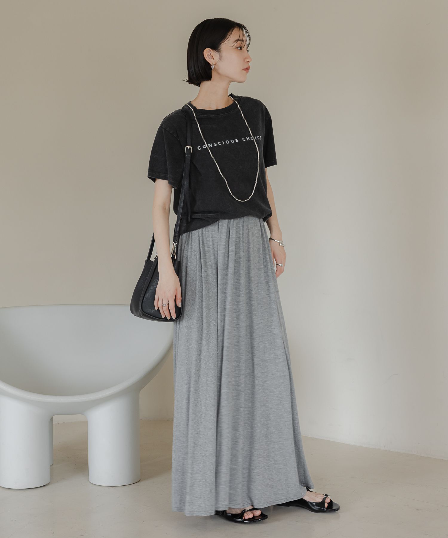 LOWRYS FARM「カットギャザーロングスカート」|スカート|