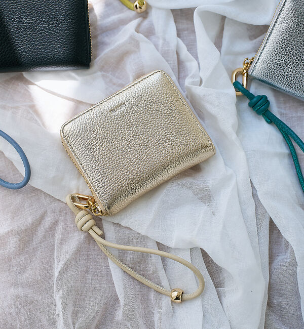 collex「【WEB限定】【BEAURE/ヴュレ】ストライプ付きウォレット」|財布|ゴールド