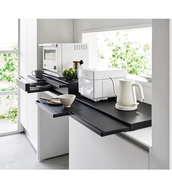 collex「【tower】2wayキッチン家電下引き出し＆スライドテーブル タワー W80」|食器・キッチングッズ|