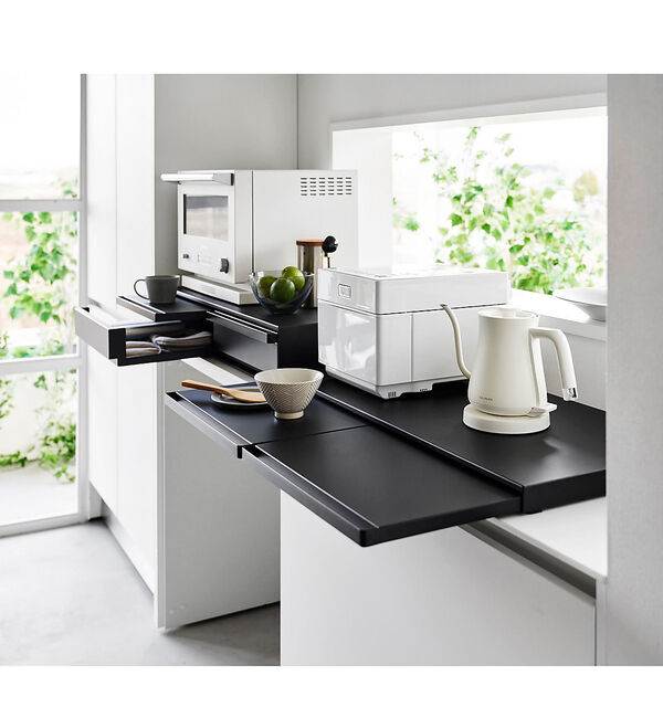 collex「【tower】2wayキッチン家電下引き出し＆スライドテーブル タワー W80」|食器・キッチングッズ|