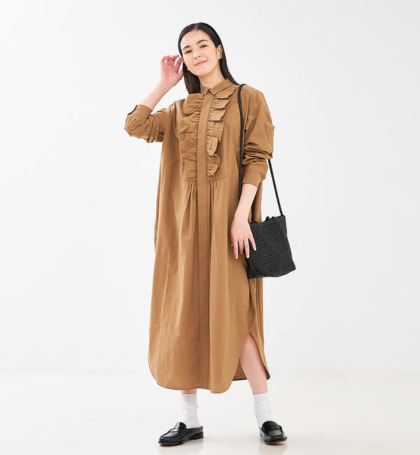 collex「フロトフリルシャツワンピース」|ワンピース|