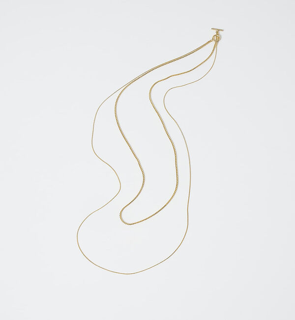 collex「【dignif】【金属アレルギー対応】ダブルチェーンロングネックレス」|ネックレス|