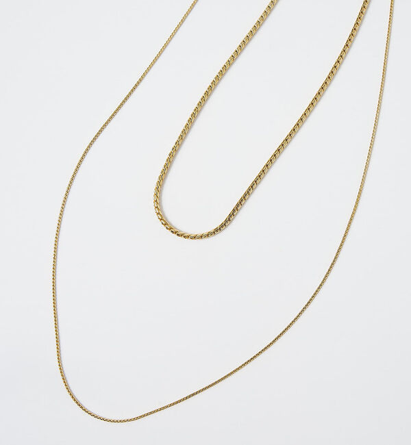 collex「【dignif】【金属アレルギー対応】ダブルチェーンロングネックレス」|ネックレス|