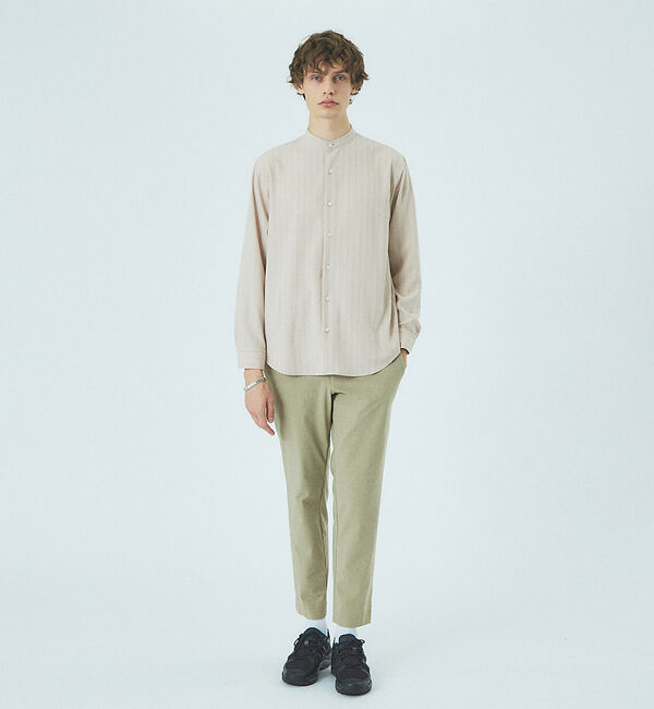 ABAHOUSE「バンドカラー ストライプシャツ」|シャツ・ブラウス|