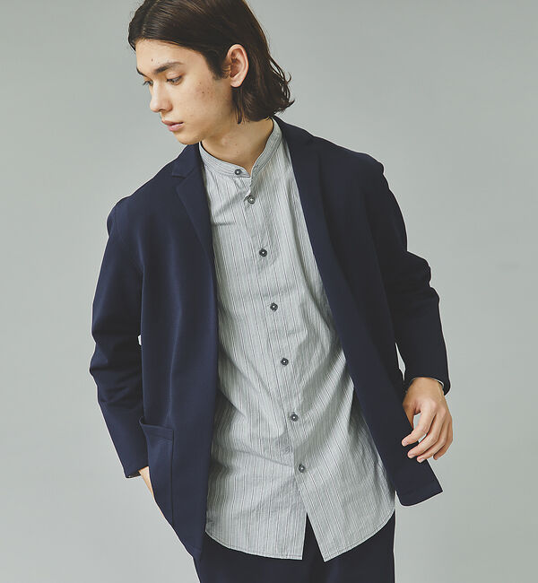 ABAHOUSE「【セットアップ対応】ECO BLUE&times;TEXBRID ダンボール素材 ジャケット」|カーディガン|ネイビー