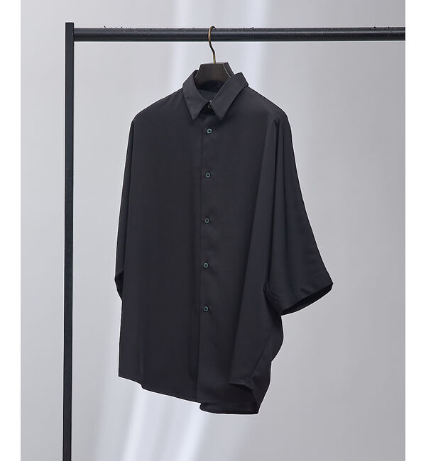 ABAHOUSE「【AH ABAHOUSE】トロミ ドルマンスリーブ 半袖シャツ」|シャツ・ブラウス|ブラック