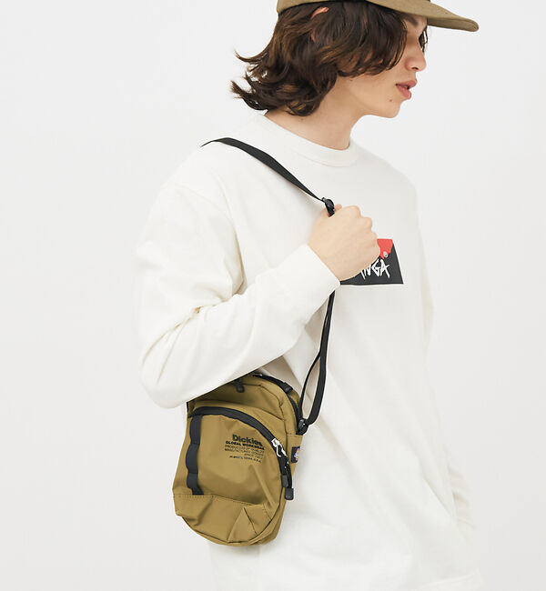 ABAHOUSE「【DICKIES/ディッキーズ】EXT LOGO QUICK SHOULDER」|ショルダー・メッセンジャー|ライトブラウン