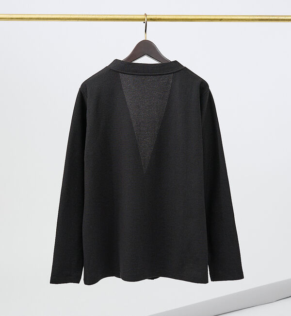 ABAHOUSE「ダブルジャージ 鹿の子 ワンボタンカーディガン」|カーディガン|