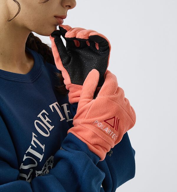 ABAHOUSE「【POLARTEC/ポーラックス】GLOVE/グローブ」|手袋|ピンク