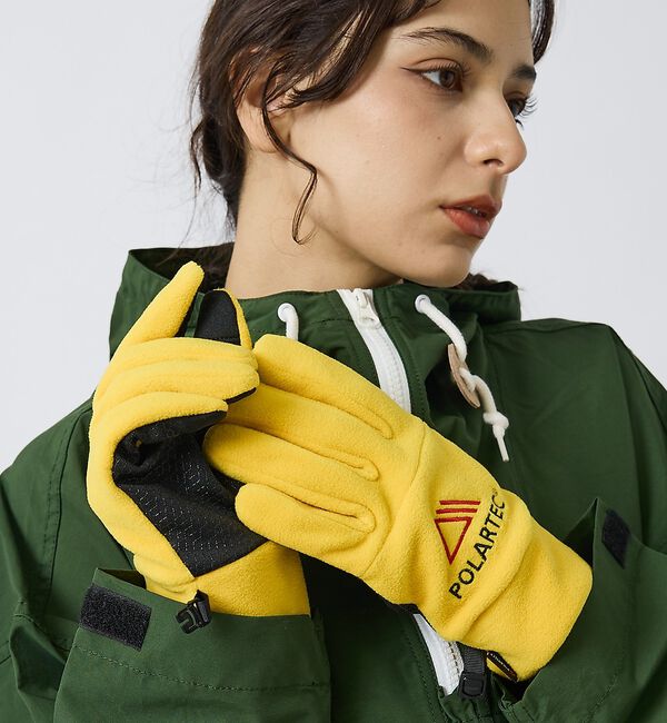 ABAHOUSE「【POLARTEC/ポーラックス】GLOVE/グローブ」|手袋|イエロー