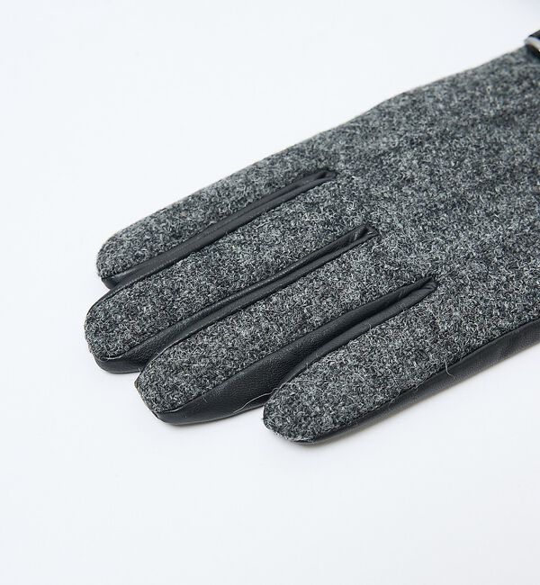 ABAHOUSE「Harris Tweed ベルト付きグローブ / タッチパネル対応」|手袋|