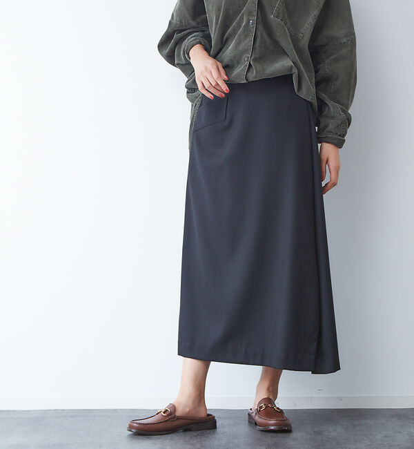 Rouge vif「サキソニーポケット付スカート」|スカート|ブラック