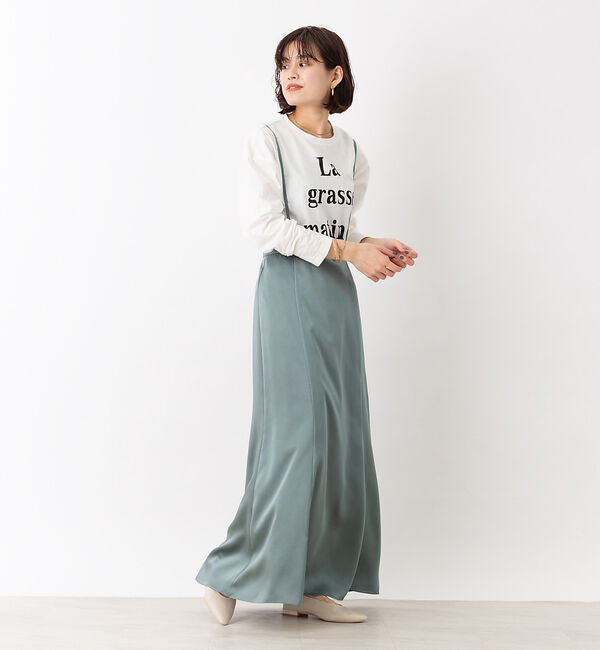 Rouge vif「サスペンダー付きマーメイドスカート」|スカート|