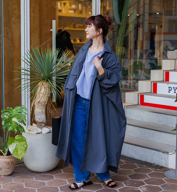 Rouge vif「撥水ナイロンライトコート」|ステンカラーコート|