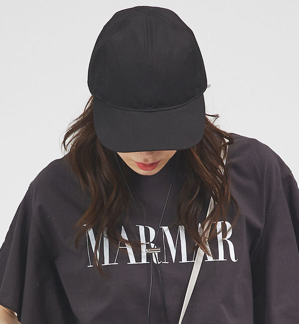 Rouge vif「【RUBEN】ストラップ付き ナイロンキャップ / はっ水」|その他|ブラック