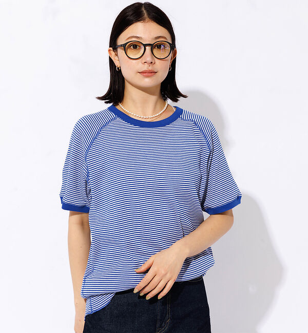 Rouge vif「【FRUIT OF THE LOOM】ボーダーTシャツ / ワッフル / 半袖」|Tシャツ・カットソー|