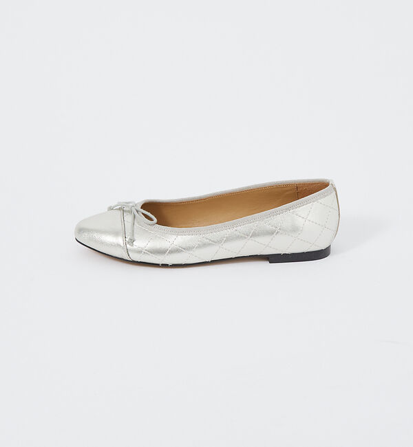 Rouge vif「【REMME / レメ】キルティングバレエシューズ / シルバー / ブラック」|バレエシューズ|