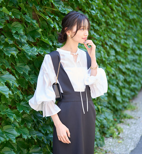 Rouge vif「【一部店舗限定】シアーキャンディースリーブブラウス」|シャツ・ブラウス|