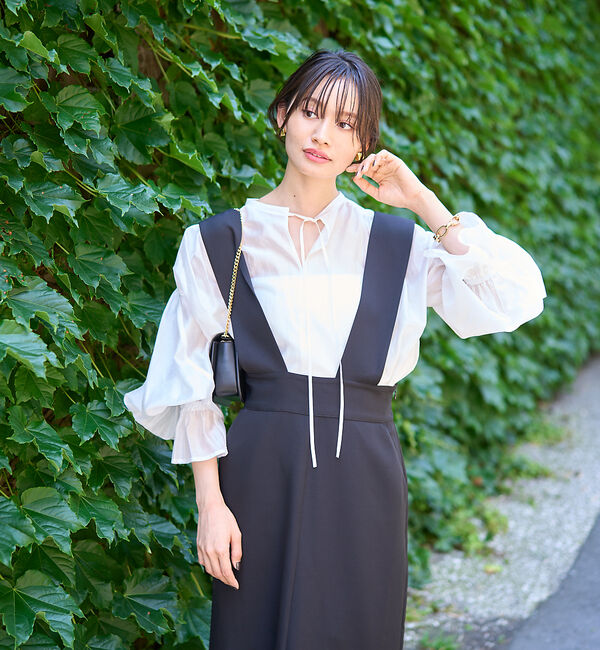 Rouge vif「【一部店舗限定】シアーキャンディースリーブブラウス」|シャツ・ブラウス|