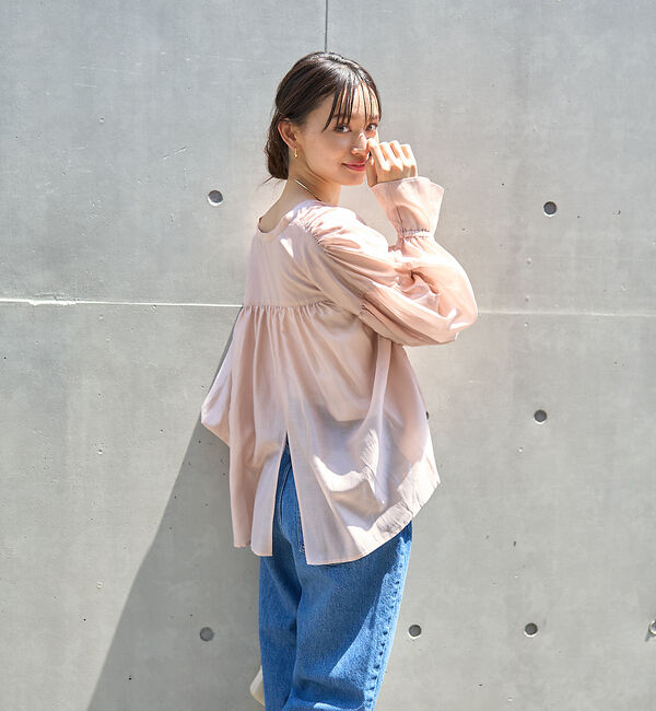 Rouge vif「【一部店舗限定】シアーキャンディースリーブブラウス」|シャツ・ブラウス|