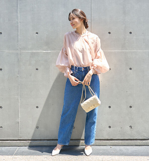 Rouge vif「【一部店舗限定】シアーキャンディースリーブブラウス」|シャツ・ブラウス|