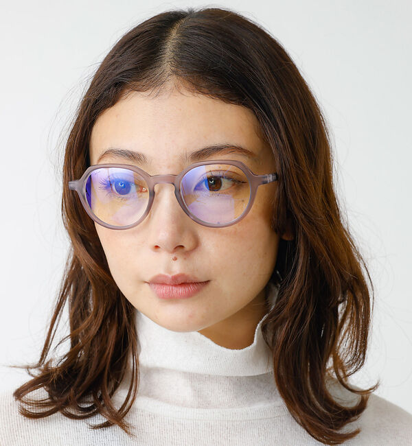 Rouge vif「【LE FOON / ルフォーン】クラウンパントダテメガネ / ブルーライトカッ」|メガネ|ラベンダー