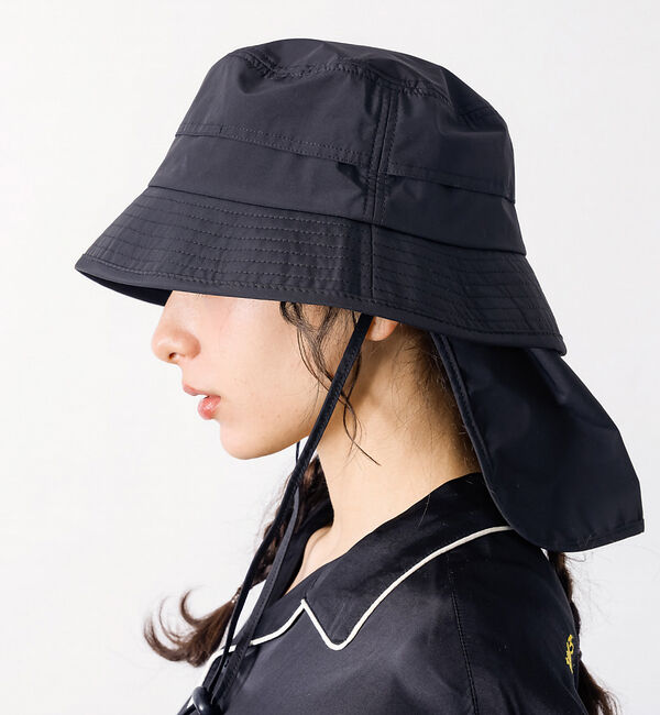 Rouge vif「【RUBEN / ルーベン】シェードバケットハット / 日焼け対策 / ストラッ」|その他|ブラック