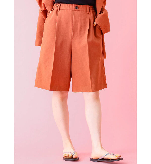 Rouge vif「【Le Melange/ル・メランジュ】スラブタッチドライショートパンツ/セット」|その他|テラコッタ