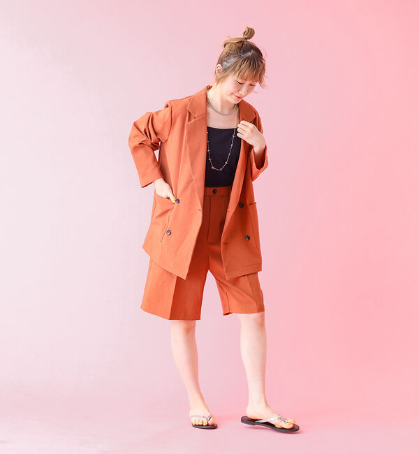 Rouge vif「【Le Melange/ル・メランジュ】スラブタッチドライショートパンツ/セット」|その他|