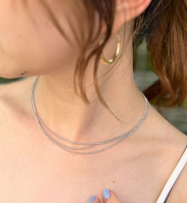 Rouge vif「【MARIHA/マリハ】Silent RainNLスターライト3連 ネックレス」|ネックレス|